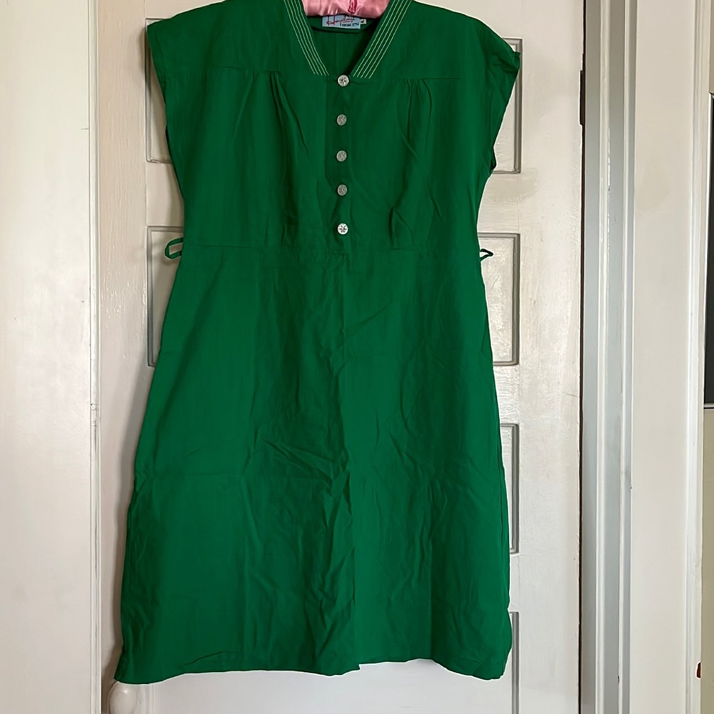 HeyDay! Green linen shift dress, XL